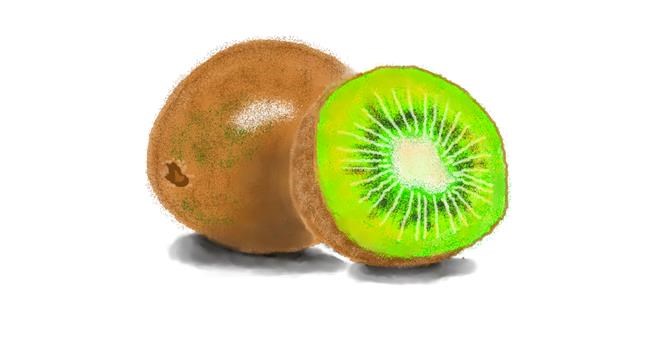 Drawing of Kiwi fruit by DebbyLee