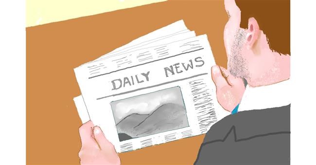 Drawing of Newspaper by GJP