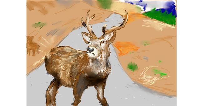 Drawing of Deer by Effulgent Emerald