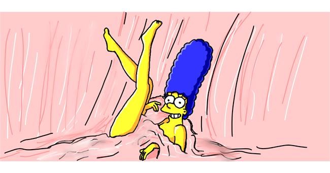 Drawing of Marge Simpson by Luna