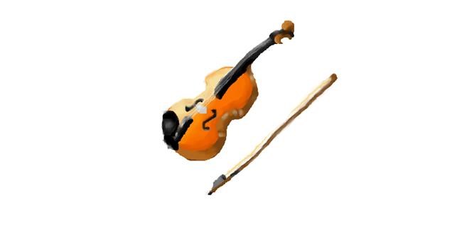 Drawing of Violin by bean the frog