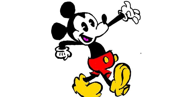 Drawing of Mickey Mouse by Clar