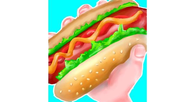 Hotdog-Zeichnung von ⋆su⋆vinci彡