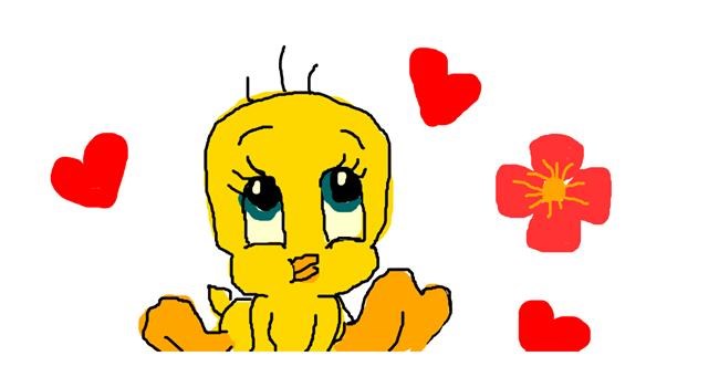 Drawing of Tweety Bird by Abby