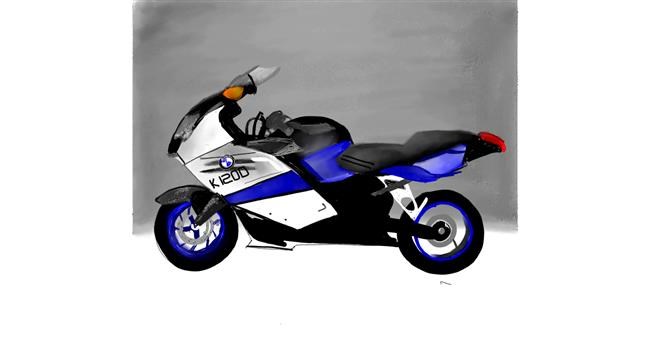 Drawing of Motorbike by Lou