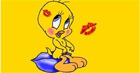 Drawing of Tweety Bird by InessA