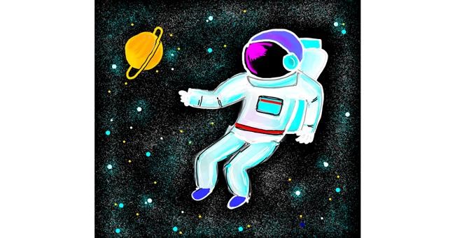 Drawing of Astronaut by Dream