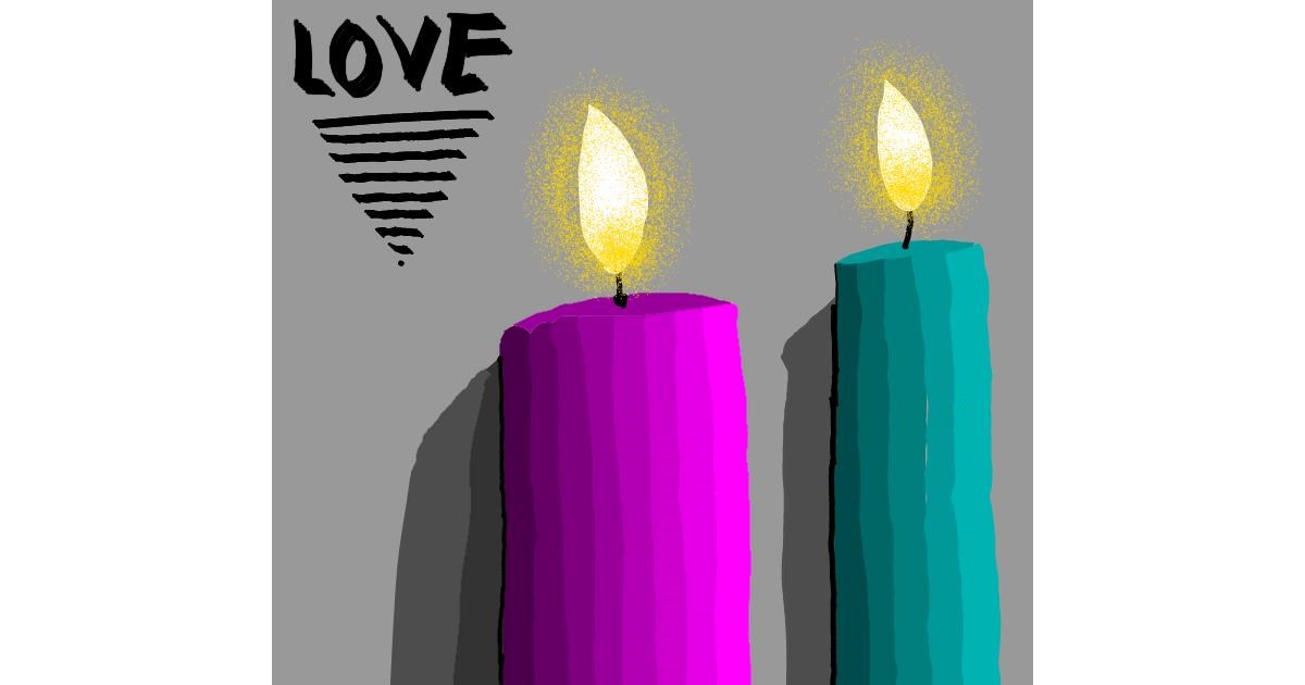 Drawing of Candle by Loves