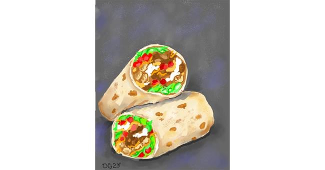 Drawing of Burrito by GreyhoundMama