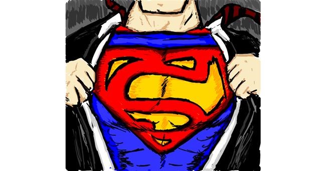 Drawing of Superman by Dree