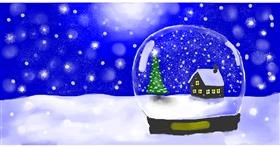 Drawing of Snow globe by Pinky