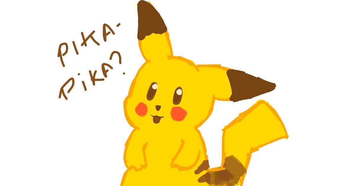 Drawing of Pikachu by Grizzly