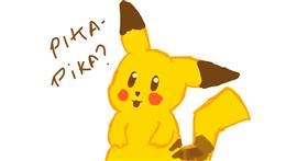 Drawing of Pikachu by Grizzly