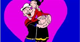 Drawing of Popeye by InessA