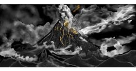 Drawing of Volcano by Chaching
