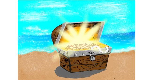 Drawing of Treasure chest by Dada