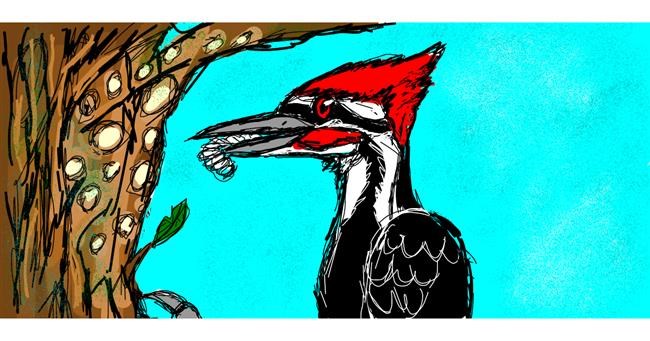 Drawing of Woodpecker by GrimReaper