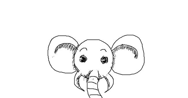 Drawing of Elephant by Des