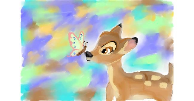 Drawing of Bambi by cj