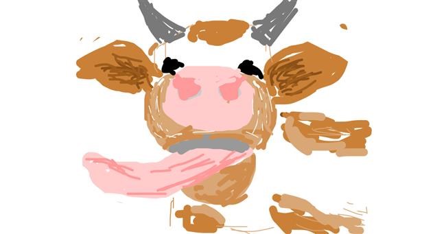 Drawing of Cow by Firsttry