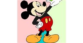 Drawing of Mickey Mouse by Lou