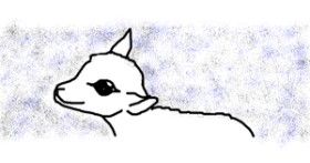 Drawing of Goat by Turtle