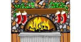Drawing of Fireplace by SAM AKA MARGARET 🙄