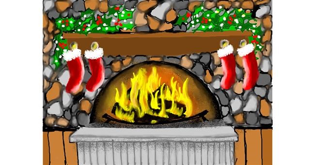 Drawing of Fireplace by SAM AKA MARGARET 🙄