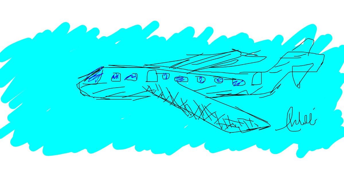 Drawing of Airplane by jihopekook9457
