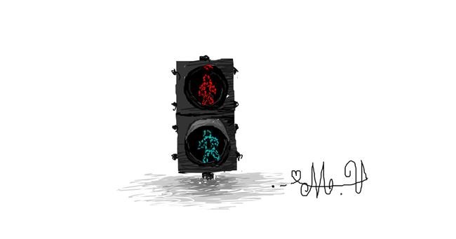 Drawing of Traffic light by Numi