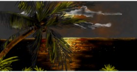Drawing of Palm tree by Eclat de Lune