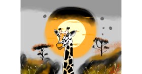 Drawing of Giraffe by Pizza Margherita 🍕