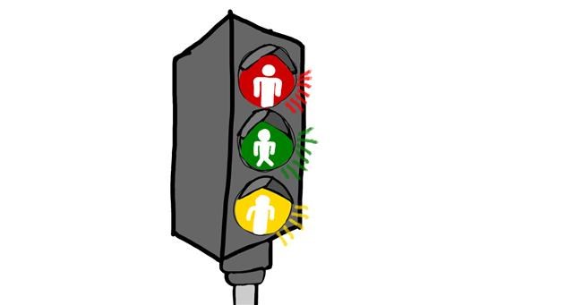 Drawing of Traffic light by Gabi