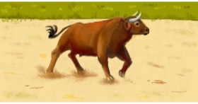 Drawing of Bull by shiNIN