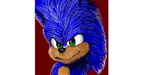 Drawing of Sonic the hedgehog by KayXXXlee