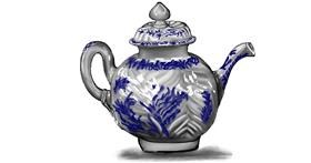 Drawing of Teapot by Jan