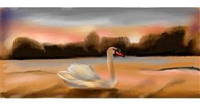 Drawing of Swan by Güber Gru