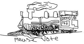 Drawing of Train by Astha