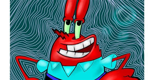 Drawing of Mr Krabs (spongebob) by Lauren Drawize Gallery