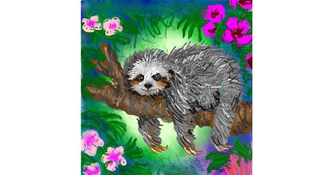 Drawing of Sloth by KayXXXlee