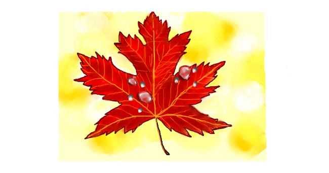 Drawing of Leaf by Debidolittle