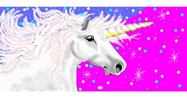 Drawing of Unicorn by Debidolittle