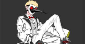 Drawing of Stork by InessA