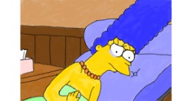 Drawing of Marge Simpson by Kiu