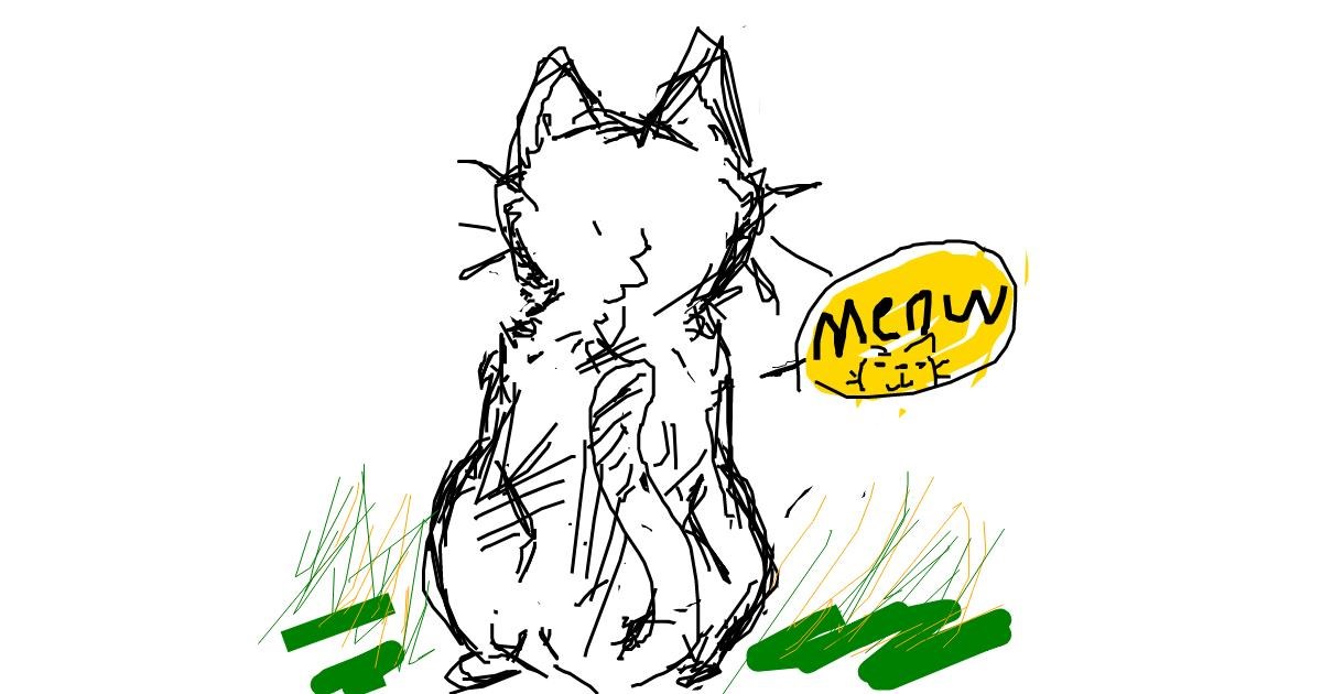 Drawing of Cat by !waffleru