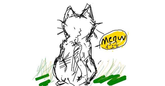 Katze-Zeichnung von !waffleru