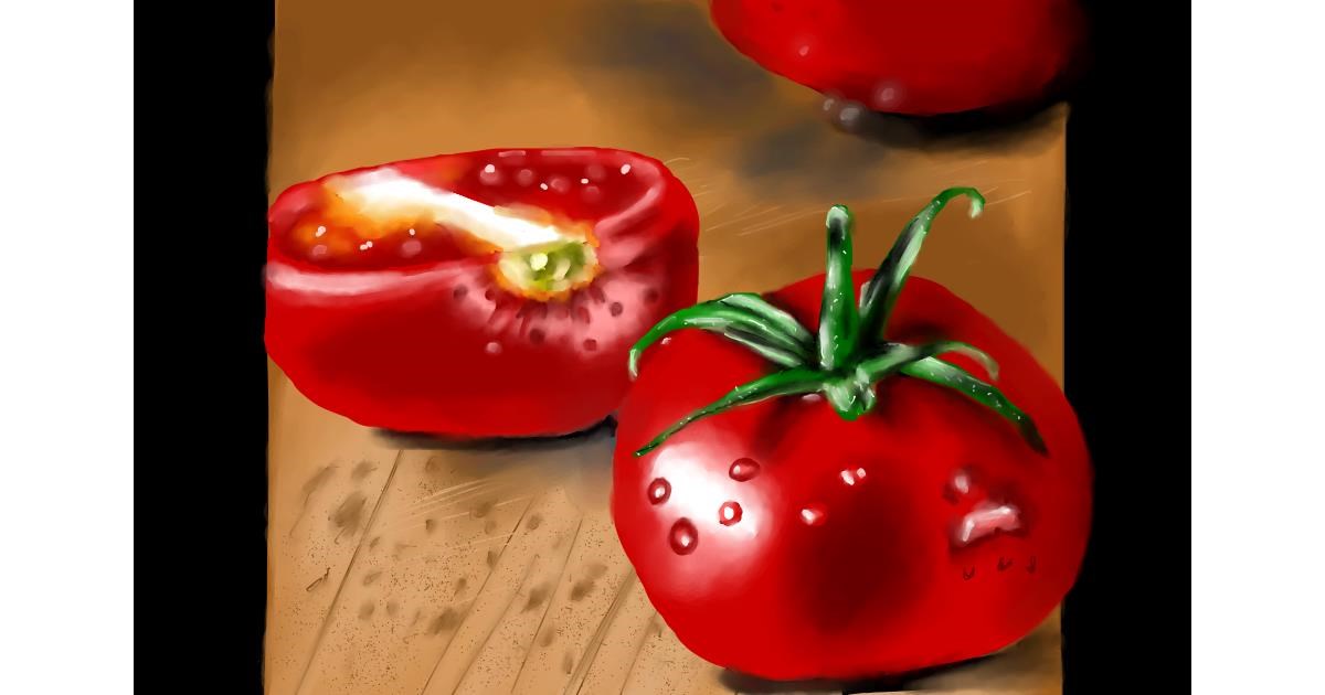 Drawing of Tomato by RadiouChka