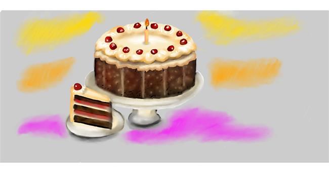Drawing of Cake by Ani