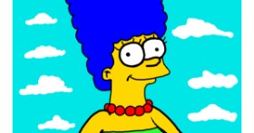 Drawing of Marge Simpson by Roseveine