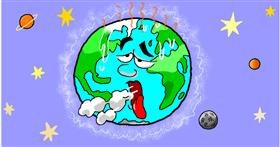 Drawing of Earth by InessA